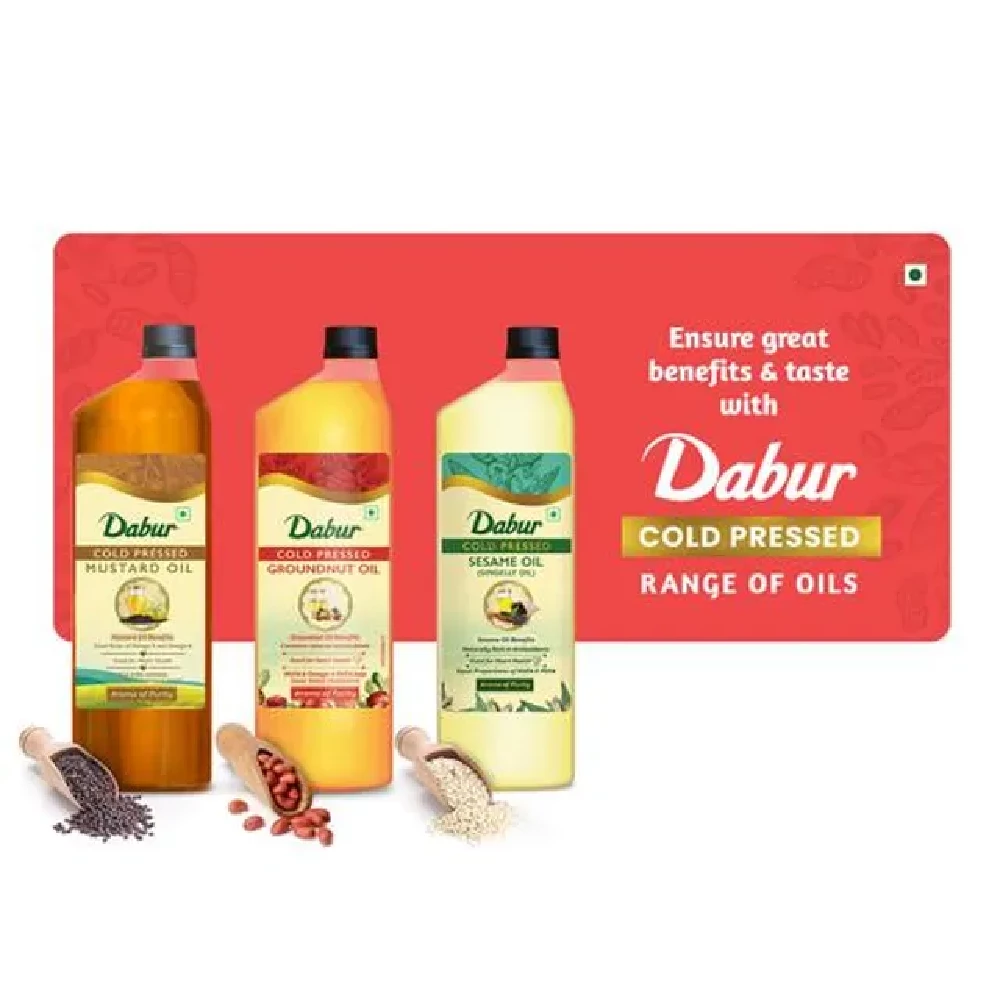 Dabur Cold Pressed Groundnut Cooking Oil, 1 L Bottle-7.webp